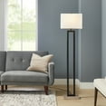 thumbnail image 6 of Better Homes & Gardens 61"H Floor Lamp, Black Finish with Real Wood Base, LED Bulb Included, 6 of 8