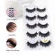 thumbnail image 4 of 5 pares de pestañas postizas 3D negras naturales largas con cinta invisible reutilizable brillar Hogar, 4 of 4