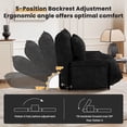 thumbnail image 5 of Centilab Single Folding Sofa Bed Chair with Pillows, 5 Position Adjustable Sleeper Chair Convertible Lounge Sofa with Armrest Floor Seating for Living Room Bedroom, Black, 5 of 8