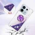 thumbnail image 3 of Funda para Xiaomi Redmi Note 13 Pro 5G con Brillo Líquido Flotante, Purpurina, Parachoques y Anillo Giratorio Soporte, 3 of 5