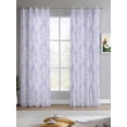 thumbnail image 2 of Light Purple Flowers Sheer Curtains 63 Inch Length 2 Panels Set for Living Room/Bedroom, Spring Vintage Flowers Rustic Plants Kitchen Curtains Grommet Semi-Sheer Curtains Window Treatments 42"x63"x2, 2 of 7