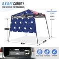 thumbnail image 4 of EAGLE PEAK Day Tripper 8x8ft Slant Leg Lightweight Compact Portable Canopy w/Backpack Easy One Person Set-up Folding Shelter 6 x 6 Top and 8 x 8 Base (American Flag), 4 of 10