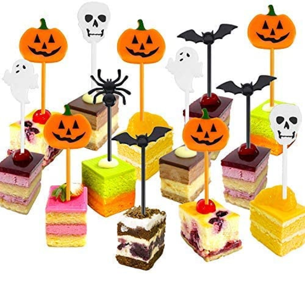 YARNOW 14 Pcs Cupcake Topersitos Para Comida Halloween Decor Fruit  Decorations Fruit Picks Bat Cupca…See more YARNOW 14 Pcs Cupcake Topersitos  Para
