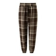 thumbnail image 2 of Men's Plaid Stripe Casual Pants, Fashion Pajama Pants with Elastic Waist for Lounging, Sleeping and Home Wear,Coffee,M, 2 of 5