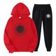 thumbnail image 1 of Gibobby Conjunto de sudadera y pantalones Traje de pantalones con capucha y cuello redondo de manga larga estampado informal para mujer otoño e invierno(Azul,CH), 1 of 2