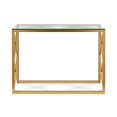 thumbnail image 3 of Henn&Hart 42" Brass Metal/Glass Console Table, 3 of 8