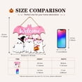 thumbnail image 6 of Hanging Ghosts Halloween Decor, 12 Inch Pink Halloween Door Sign Cute Pastel Halloween Decor for Home Welcome Door Sign for Halloween Party, 1 Pack, 6 of 7