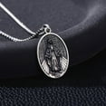 thumbnail image 2 of SOULMEET Virgin Mary Necklace 925 Sterling Silver Virgin Mary Pendant Catholic Jewelry for Men Women, w/Stainless Steel Chain 22”+2”, 2 of 3