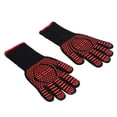 thumbnail image 4 of Guantes ignífugos, 2 guantes para asar, guantes independientes resistentes al calor para cocinar, guantes resistentes al calor, características mejoradas, 4 of 9