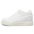 thumbnail image 2 of CMR CHAMARIPA Casual Elevator Shoes For Men - White Leather Height Increasing Sneaker 8CM / 3.15 Inches, 2 of 9