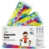 Kids Disposable Face Mask, 3-Ply with Ear Loop (50 Individually Wrapped) - Tie Dye