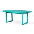 thumbnail image 5 of WestinTrends Paloma 68" Outdoor HDPE Modern Rectangular Patio Dining Table With Umbrella Hole, Turquoise, 5 of 10