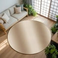 thumbnail image 3 of Khaki Ombre 8ft Round Rug, Farmhouse Beige Gradient Modern Art Non-Skid Rubber Backing Large Area Rugs - Living Room Bedroom Home Office, Indoor Floor Mat Carpets Washable Rug, 3 of 9