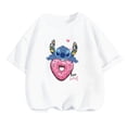 thumbnail image 3 of Camiseta de verano con estampado 3D de Lilo & Stitch de Disney para niña bonita, camiseta de manga corta con cuello redondo, ropa informal de moda para niña, mono de camión, 3 of 5