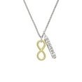 thumbnail image 2 of Delight Jewelry Goldtone Large Infinity Sign Silvertone Sisters Best Friends Forever Bar Charm Necklace, 23", 2 of 4