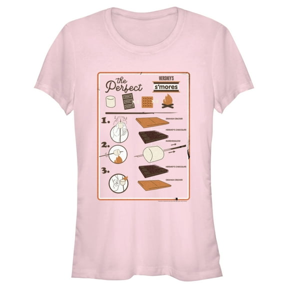 Junior's HERSHEY'S The Perfect S'mores Graphic Tee Light Pink 2X Large
