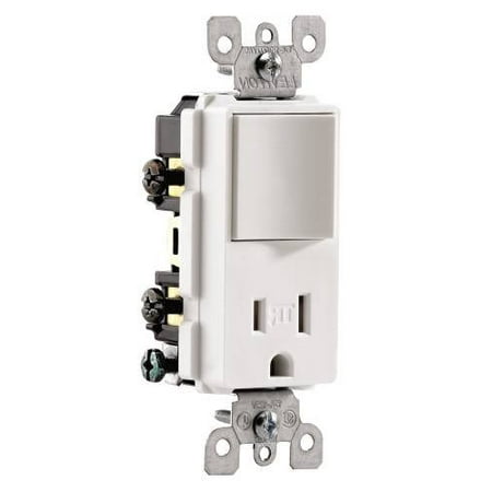 Decora Single Receptacle - DECORA COMBO SWITCH AND RECEPTACLE 15 AMPS IVORY per 5 Each