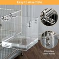 thumbnail image 4 of Apuakthei Baño para pájaros colgante Baño para pájaros Acrílico transparente Baño para pájaros Casa de baños Accesorios para jaulas para pájaros con ganchos para pájaros pequeños Pinzón Periquito, 4 of 5