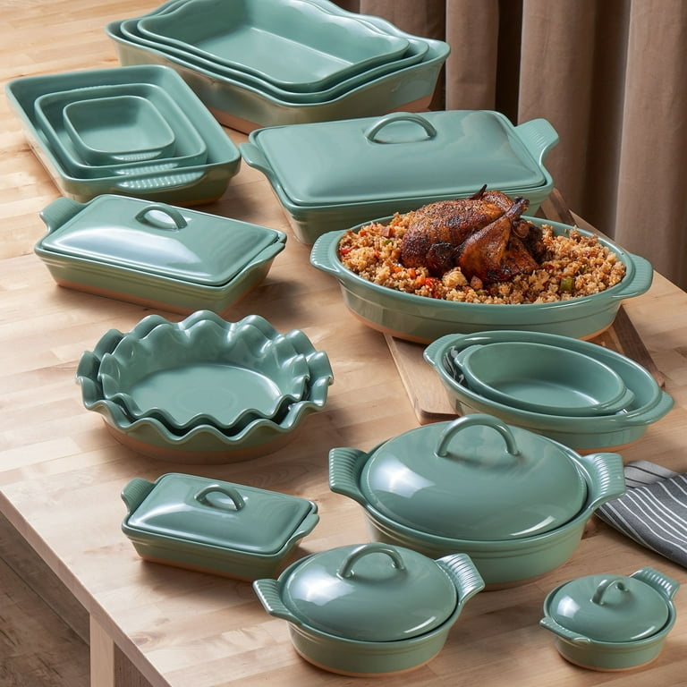 CorningWare Chic Gray Stoneware Rectangular Bakeware Set - Microwave,  Dishwasher, and Oven Safe in the Bakeware department at