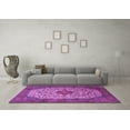 thumbnail image 3 of Ahgly Company Indoor Square Medallion Purple Traditional Area Rugs, 8' Square, 3 of 4