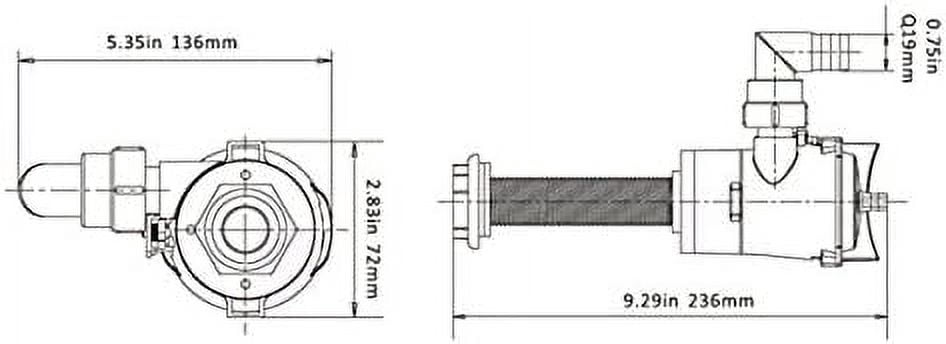 SEAFLO 12V Livewell Pump Water Transfer Pump, 800 GPH