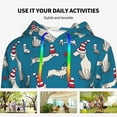 thumbnail image 4 of Lsque Festive Dachshund Fun Pattern Casual Women's Hoodie,Hooded Sweatshirt with Kangaroo Pocket,Pullover Hoodie with Eye-catching Drawstrings-XX-Large, 4 of 7