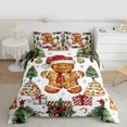 thumbnail image 2 of jejeloiu Happy New Year Full Size Comforter Sets,Merry Christmas Gifes Bedding Comforter Set,Snowmen Cookie Gifts Bedding Sets For Children,Microfiber Bedroom Decor Reversible,3-Piece, 2 of 8