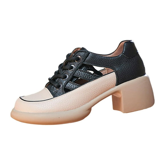 Sandalias de tacón Yuyangstore para Mujer transpirables ligeras con cordones 37 tacón alto