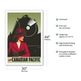 thumbnail image 2 of Travel Canadian Pacific Railway - Royal Hudson 2850 Steam Locomotive - Vintage Railroad Travel Poster by Peter Ewart c.1942 - Fine Art Matte Paper Print (Unframed) 30x44in, 2 of 4