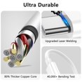 thumbnail image 3 of Cable USB-C LDHTY de carga rápida de 60 W, 0,9 m + 1,8 m, paquete de 2, 3 of 7
