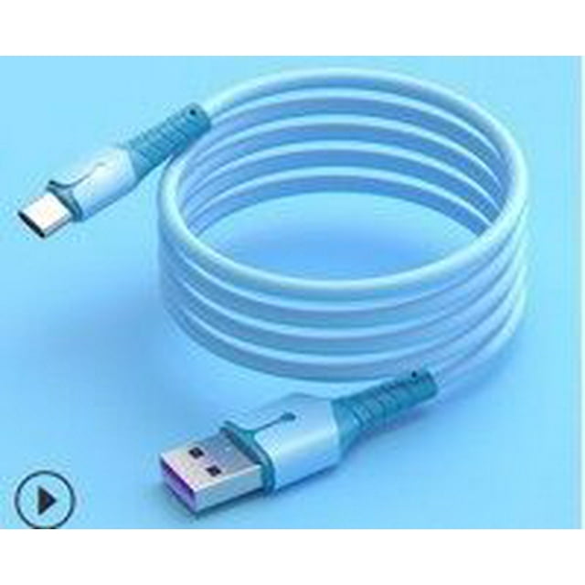 Silicone Charging Line USB TPE Data Transferring 5 2 4 Cable Charging Cord with Light for Android 1.5m