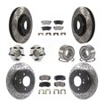 thumbnail image 1 of Transit Auto Front Rear Wheel Hub Bearings Assembly Coated Disc Brake Rotors and Ceramic Pads Kit (10Pc) for Car Hyundai Sonata 3.3L with 4-Wheel ABS - Left Right Side (Driver Passenger) KBB-115599, 1 of 10