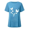 thumbnail image 4 of Mujeres moda Casual impresión camisas manga corta suelta Tee Tops túnica blusa Pompotops hfajkhk136519, 4 of 4