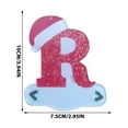 thumbnail image 4 of EWASWON Christmas Personalized Santa Hat Christmas Ornaments - 26 Letter Red & White PVC Decor for Tree, Wreath, Door - Perfect Holiday Gift, 4 of 4