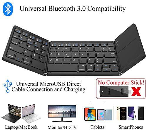 Tek Styz Foldable Bluetooth Keyboard Works for BLU Studio G Dual Mode Bluetooth & USB Wired Rechargable Portable Mini BT Wireless Keyboard with Touchpad Mouse! Tek Styz Foldable Bluetooth Keyboard Works for BLU Studio G Dual Mode Bluetooth & USB Wired Rechargable Portable Mini BT Wireless Keyboard with Touchpad Mouse!