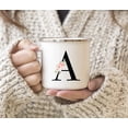 thumbnail image 3 of Koyal Wholesale Stainless Steel Campfire Coffee Mug, Blush Floral Monogram, Letter A, 3 of 5