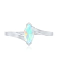 thumbnail image 3 of Rosec Jewels Real Ethiopian Opal Promise Ring for Women - October Birthstone Ring - AAA Quality - Ready to Gift with Jewelry Box, 10K White Gold, US 8.00, 3 of 8