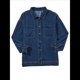 thumbnail image 2 of Chaqueta Vaquera para Mujer, Desgastada, de Larga, de Gran Tamaño, Estilo Camionero. Azul L, 2 of 9