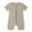 Khaki, variant on Boys Romper Jumpsuit Baby Zipper Short Sleeve Sleeper Pajamas Khaki 0-3 Months