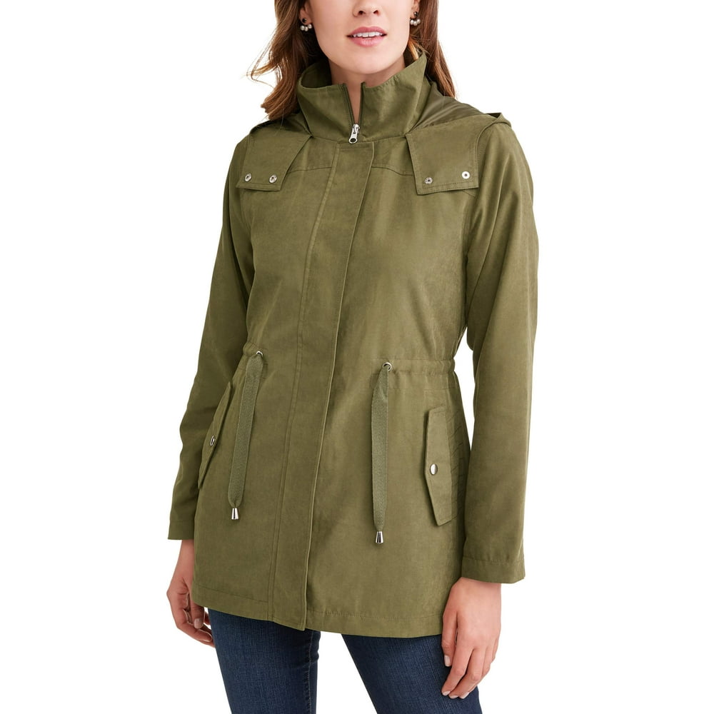 Time and Tru - Time and Tru Women's Hooded Anorak Utility Jacket ...