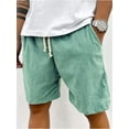 thumbnail image 3 of Mokaloha Mens Shorts, Pacificozy Men's Shorts, Casual Corduroy Drawstring Elastic Waist Loose Fit Beach Short with Pockets, 3 of 7