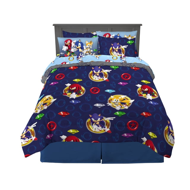 Juego de cama Franco Sonic The Hedgehog Anime Queen de 7 piezas