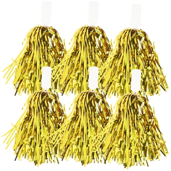 6 Pcs Pom Poms Cheer with Handle Jumbo Blue Pink Child Golden