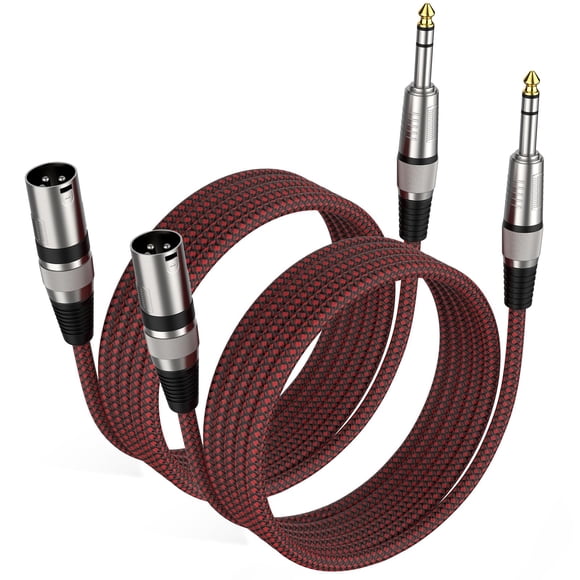BIFALE 1/4'' TRS to XLR Male Cable 25 FT 2Pack, Balanced Microphone Cable, Compatible with Microphones, Mixers, Amplifiers, Speak