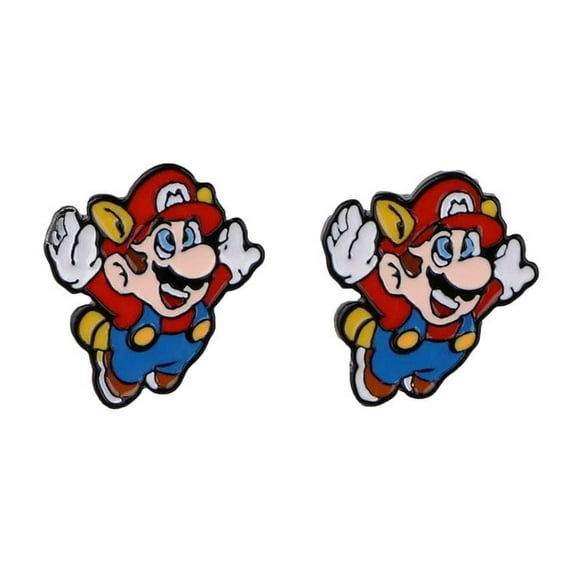 Super Mario Character Enamel Metal Stud Earrings