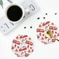 thumbnail image 5 of Balery 6 Pcs Fire Truckleather Coasters Set, Drink Table Cup Coasters For Living Room Kitchen Coffee Decor, 5 of 9