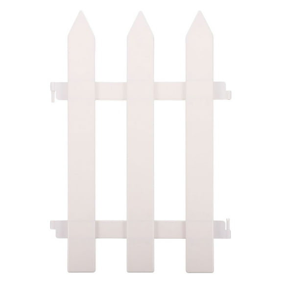 1 Set 13.76X0.39X19.65in White Plastic Fence for Garden and Yard Decorative Use