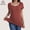 Red, variant on Casual Ribbed Scoop Neck Short Sleeve Maternity Top
