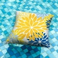 thumbnail image 2 of Yellow Blue Flower Pillow Covers 18x18 Inch Set of 2 White Gray Colored Throw Pillows Outdoor Waterproof Decor for Living Room Sofa Patio Funiture Garden Floral Polyester Pillow Covers 002J, 2 of 6