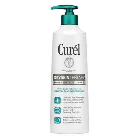 Curel Extra Dry Skin Therapy Lotion, 12 Ounce Hydra Silk Moisturizer, with Advanced Ceramide Complex, and Aloe Water, Experience Optimal Moisture Absorption